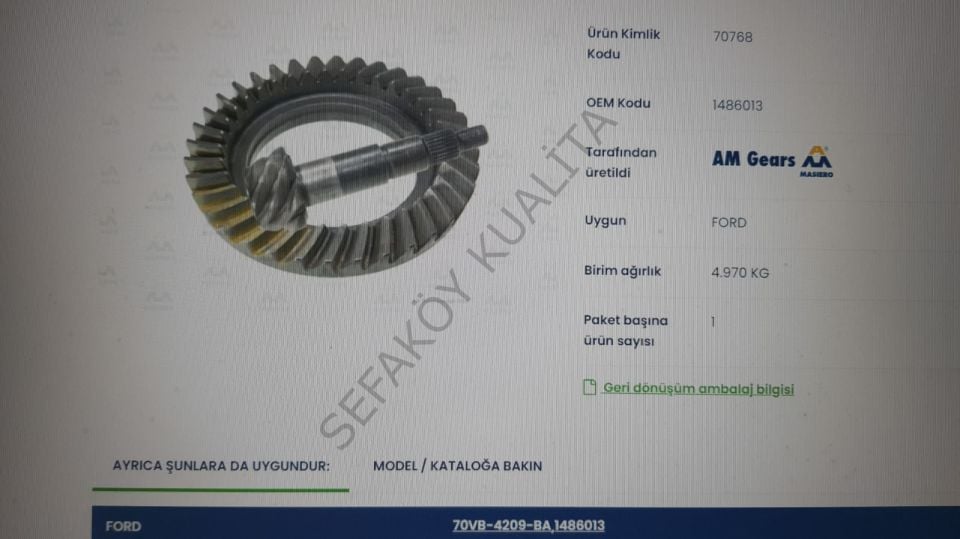 FORD TRANSİT  AYNA MAHRUTİ  36/ 7   EURORİCAMBİ SIFIR