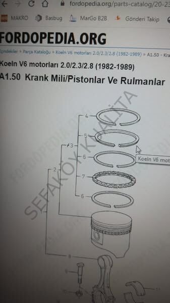 ALMAN  20M V6  PİSTON KOLU SIFIR    78TM 6200 AA