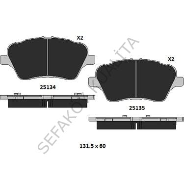 FORD COURIER 2015 > ÖN FREN BALATA TAKIMI ( KALE)