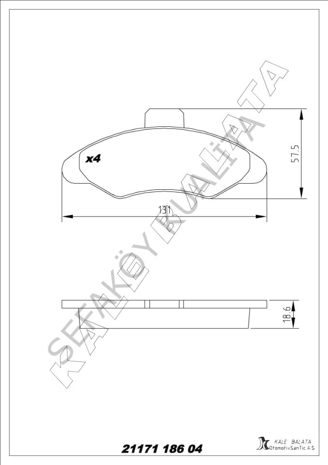 FORD ESCORT  91/2000  ÖN FREN BALATA TAKIM  KALE