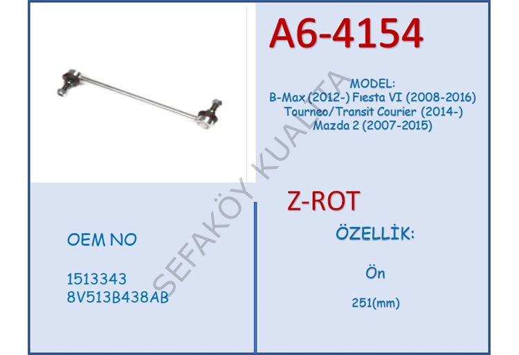 FORD FİESTA VI-COURIER  ÖN ASKI  (Z)  ROT