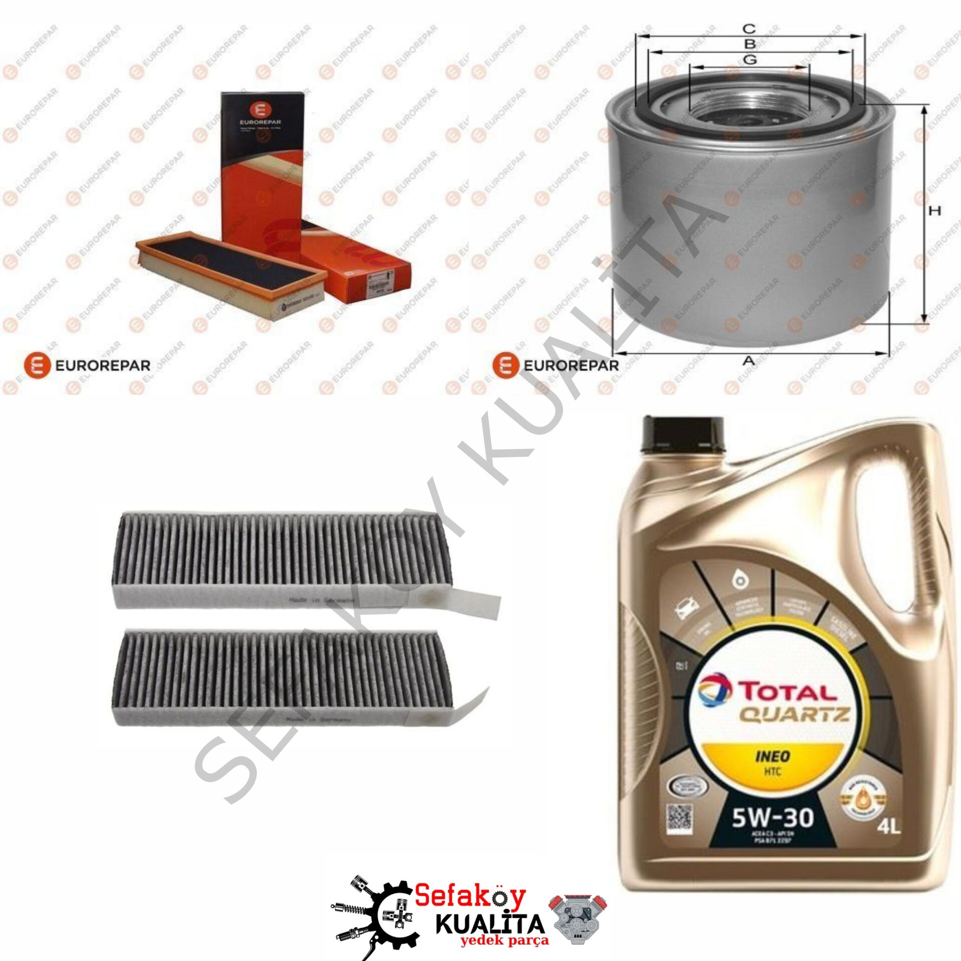 Peugeot 2008 1.2 Pureteceh Benzinli Yağ Bakım Seti