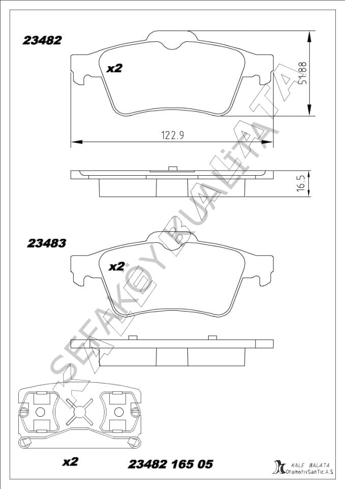 FORD CONNECT   2003/2013 ARKA FREN DİSK BALATA TAKIM