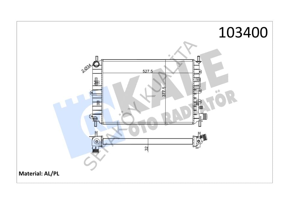FORD ESCORT CLX SU RADYATÖR