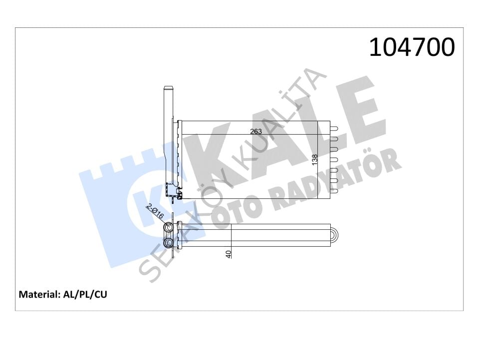 FORD ESCORT KALORÜFER RADYATÖRÜ