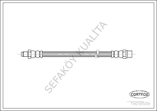 FREN HORTUMU ARKA ( MERCEDES 123-124-201-126 / 280mm / 1 ucu diş )